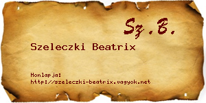 Szeleczki Beatrix névjegykártya