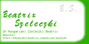 beatrix szeleczki business card